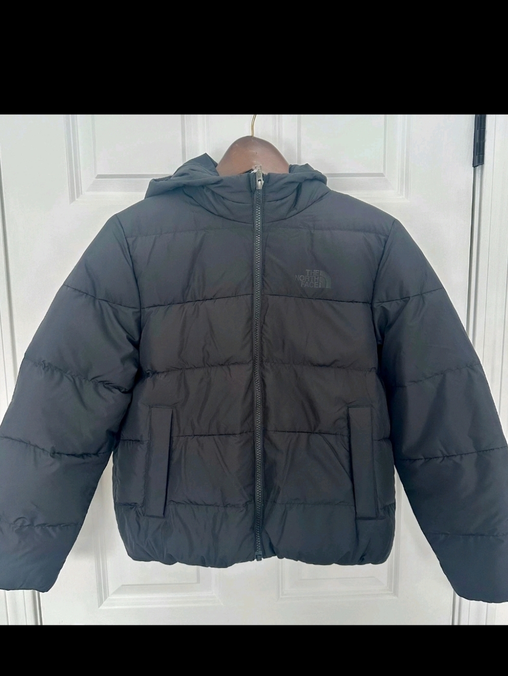 The North Face Kids Frost Fall Hooded Puffer Jacket - NEW With Tags Black L (12)